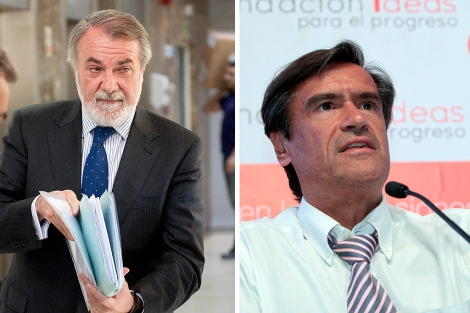 Los eurodiputados Jaime Mayor Oreja y Juan López Aguilar.